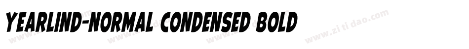 Yearlind-Normal Condensed Bold Italic字体转换